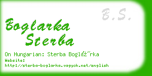 boglarka sterba business card